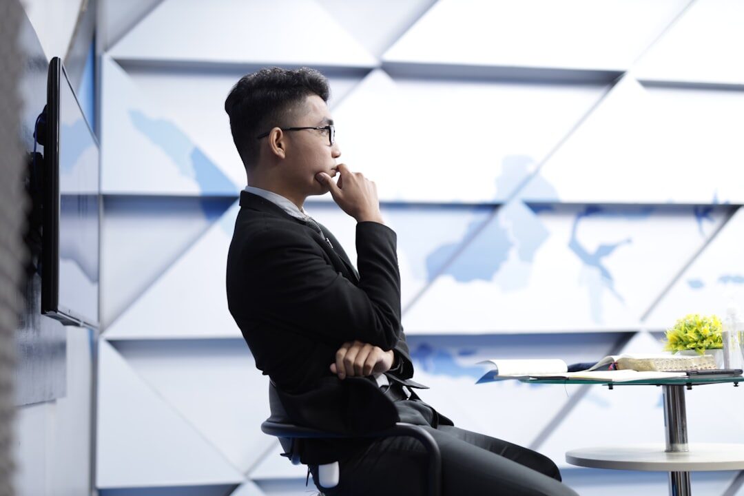 Professional listening attentively during a meeting